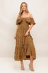 belle-amour-brown-woven-midi-dress Flying Tomato-Sophia's Style-3